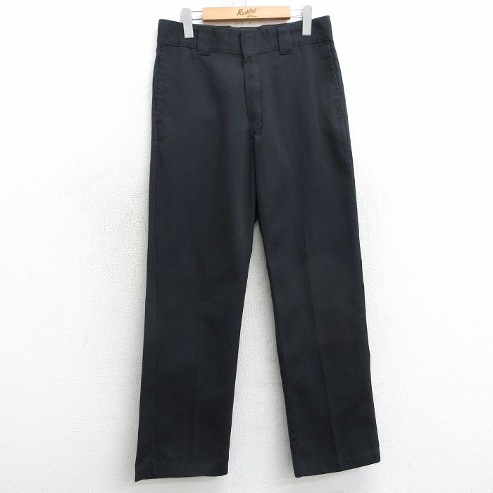 W31★古着 ディッキーズ Dickies ワーク パンツ メンズ 874 黒 ブラック 25mar15 中古 ボトムス ロング
