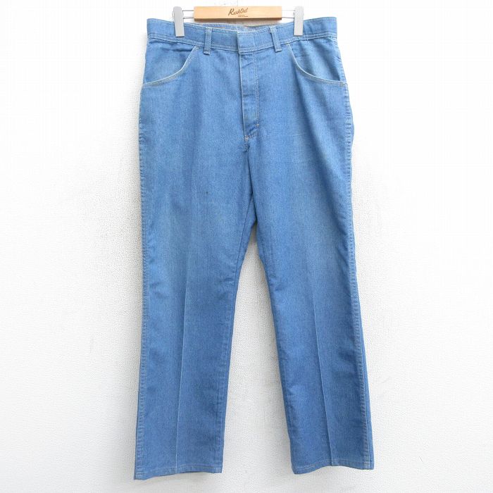 【50%OFF】W36★古着 ラングラー Wrangler パンツ メンズ 薄紺 ネイビー 25mar15 中古 ボトムス ロング