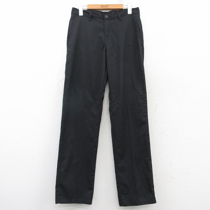 W31★古着 ディッキーズ Dickies ワーク パンツ メンズ 黒 ブラック 25mar17 中古 ボトムス ロング