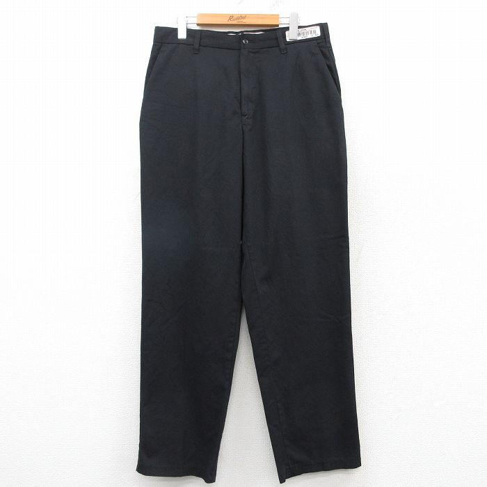 W34★古着 ワーク パンツ メンズ CINTAS 黒 ブラック 25mar17 中古 ボトムス ロング