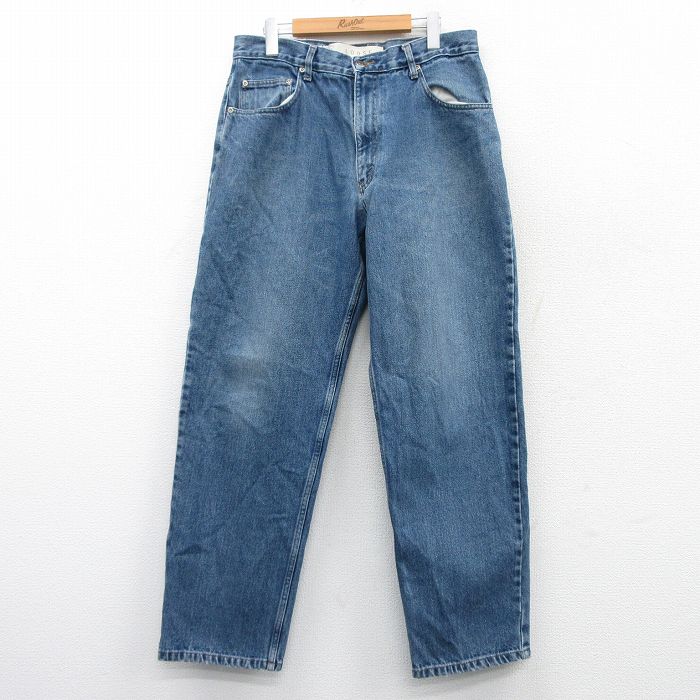 W34★古着 アリゾナジーンズ ジーンズ メンズ 00年代 00s コットン 紺 ネイビー デニム 25mar18 中古 ボトムス ジーパン Gパン ロング パンツ