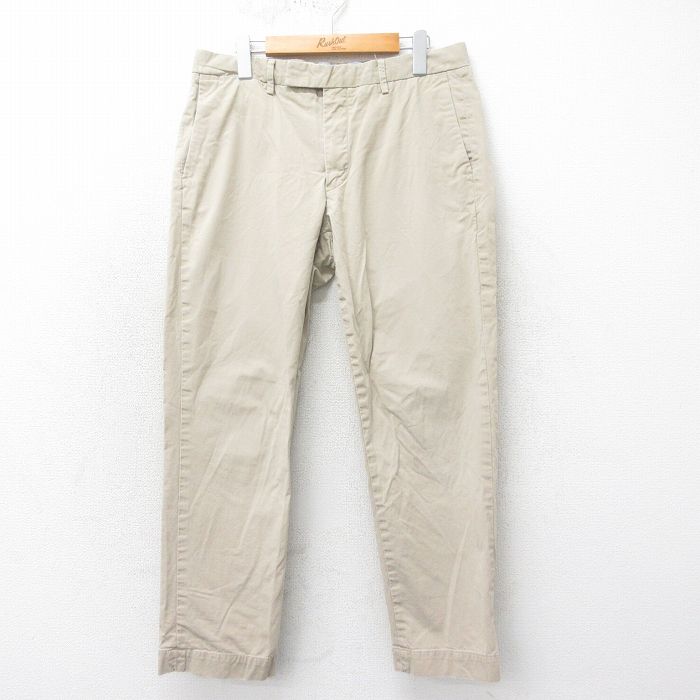 【50%OFF】W33★古着 ラルフローレン Ralph Lauren ブランド パンツ メンズ ベージュ カーキ 25mar18 中古 ボトムス ロング
