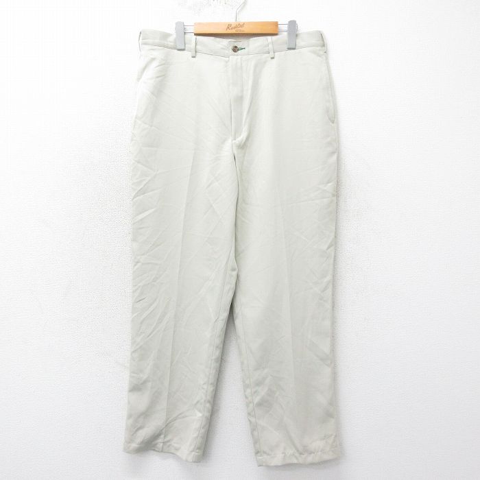 W36★古着 トミーヒルフィガー TOMMY HILFIGER ブランド パンツ メンズ ベージュ カーキ 25mar18 中古 ボトムス ロング