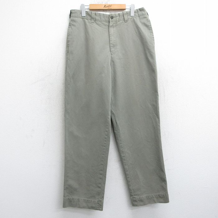 【20%OFF】W35★古着 セントジョンズベイ パンツ メンズ コットン ベージュ カーキ 25mar18 中古 ボトムス ロング