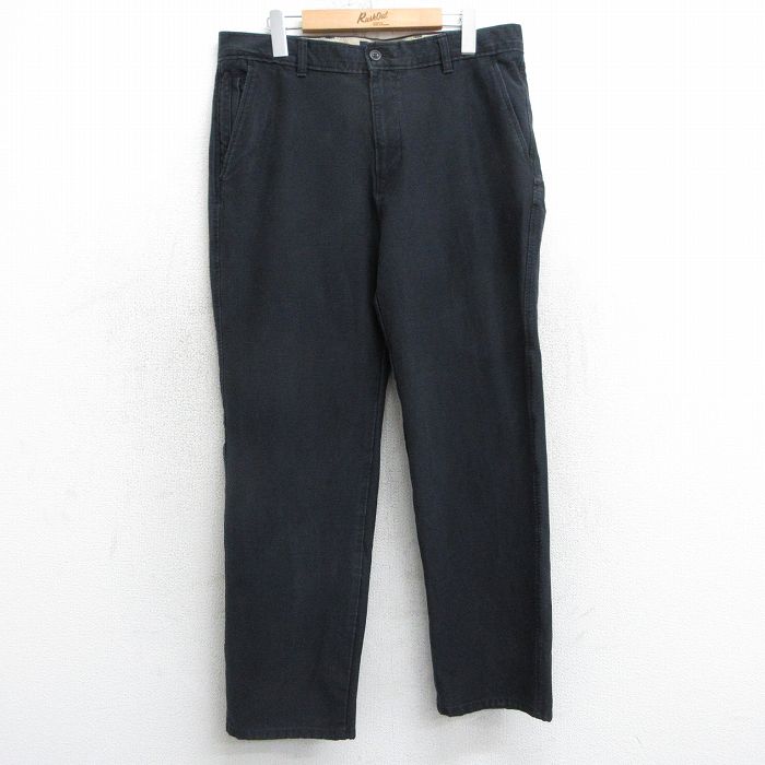 W35★古着 ドッカーズ パンツ メンズ 黒 ブラック 25mar18 中古 ボトムス ロング