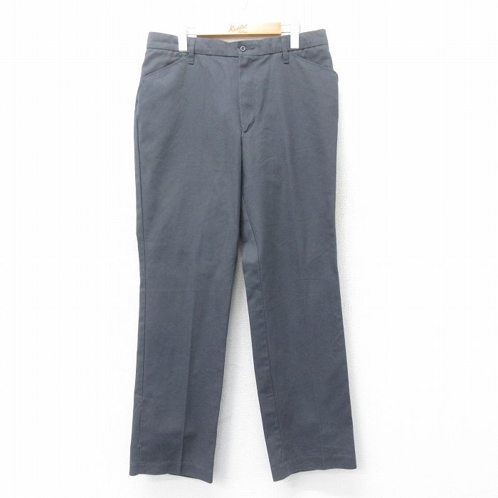 【20%OFF】W35★古着 ワーク パンツ メンズ 濃グレー 25mar18 中古 ボトムス ロング