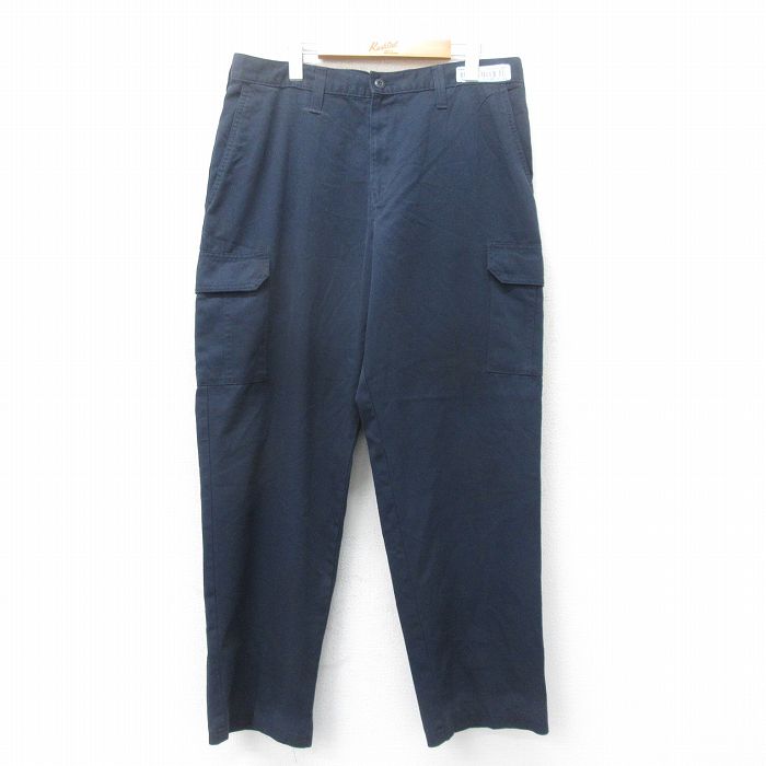 【20%OFF】W35★古着 ワーク カーゴ パンツ メンズ CINTAS 紺 ネイビー 25mar18 中古 ボトムス ロング