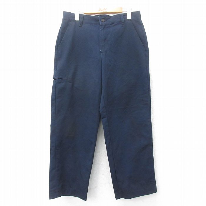 W33★古着 レッドキャップ ワーク パンツ メンズ 紺 ネイビー 25mar18 中古 ボトムス ロング