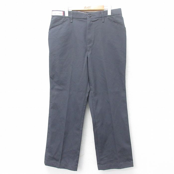 W36★古着 レッドキャップ ワーク パンツ メンズ 濃グレー 25mar18 中古 ボトムス ロング