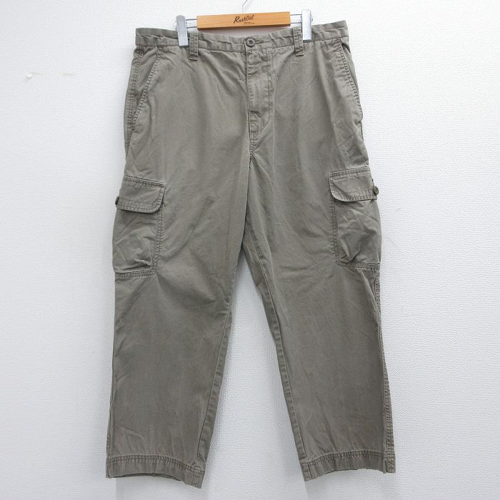 W38★古着 ドッカーズ カーゴ パンツ メンズ コットン ベージュ カーキ 25mar19 中古 ボトムス ロング