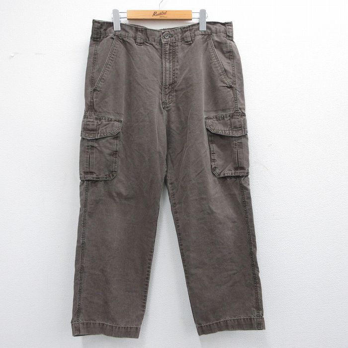 W36★古着 セントジョンズベイ カーゴ パンツ メンズ コットン 茶 ブラウン 25mar19 中古 ボトムス ロング