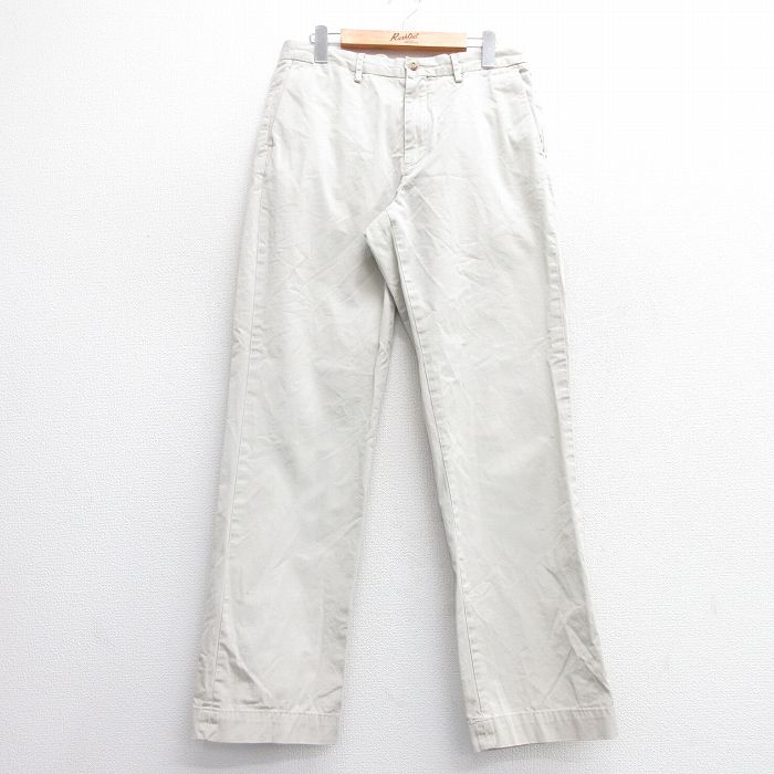 【50%OFF】W30★古着 ラルフローレン Ralph Lauren ブランド パンツ メンズ 薄ベージュ カーキ 25mar19 中古 ボトムス ロング