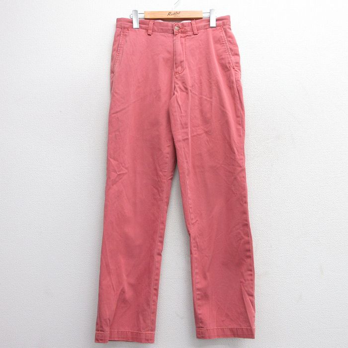 W30★古着 ラルフローレン Ralph Lauren ブランド パンツ メンズ 90年代 90s コットン ピンク系 25mar19 中古 ボトムス ロング