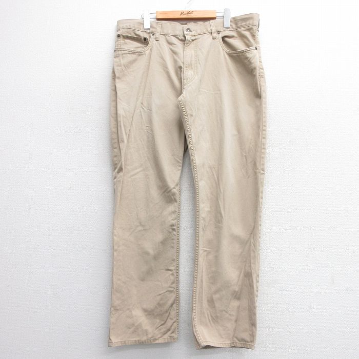 【20%OFF】W36★古着 ラルフローレン Ralph Lauren ブランド パンツ メンズ コットン ベージュ カーキ 25mar19 中古 ボトムス ロング