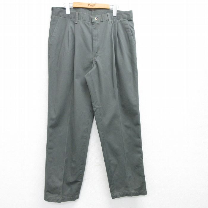 【50%OFF】W35★古着 ラングラー Wrangler パンツ メンズ 緑 グリーン 25mar19 中古 ボトムス ロング