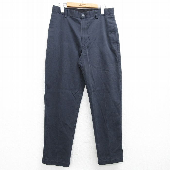 W31★古着 エルエルビーン LLBEAN パンツ メンズ 00年代 00s コットン 紺 ネイビー 25mar19 中古 ボトムス ロング