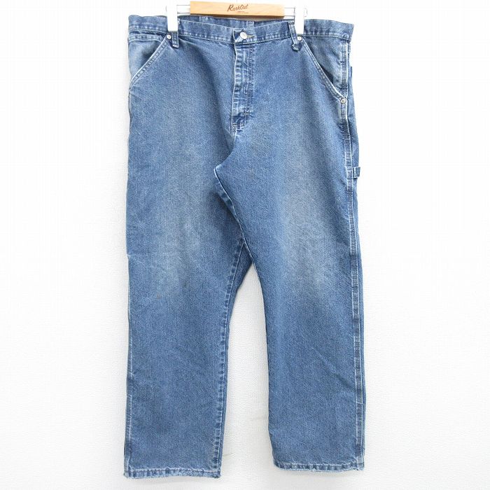 W38★古着 ラングラー Wrangler ペインター パンツ メンズ 紺 ネイビー デニム 25mar19 中古 ボトムス ロング