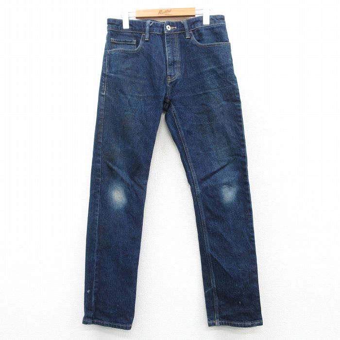 W32★古着 ドッカーズ ジーンズ メンズ 紺 ネイビー デニム 25mar19 中古 ボトムス ジーパン Gパン ロング パンツ