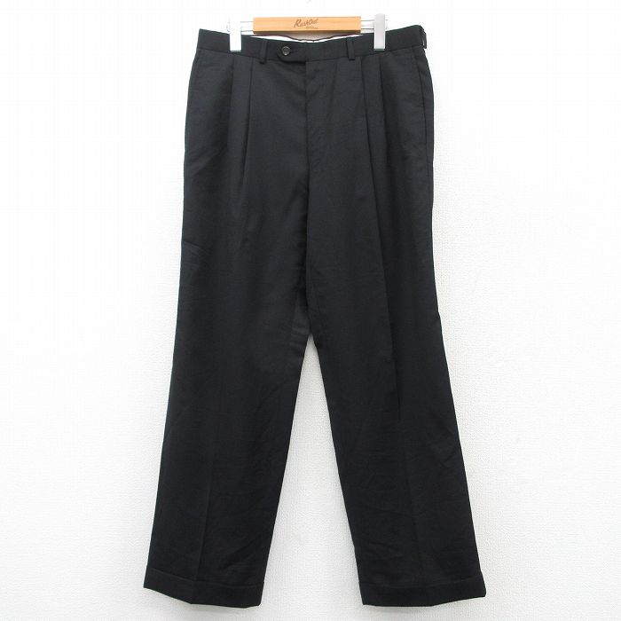 W32★古着 ラルフローレン Ralph Lauren ブランド パンツ メンズ カナダ製 黒 ブラック 【spe】 25mar19 中古 ボトムス ロング