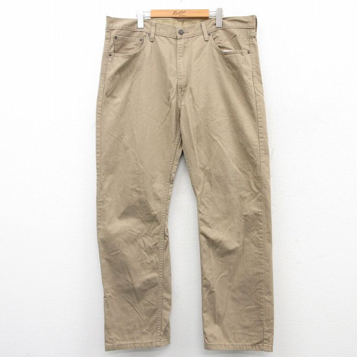 W40★古着 リーバイス Levis 505 パンツ メンズ 大きいサイズ コットン 茶系 ブラウン 25mar19 中古 ボトムス ロング