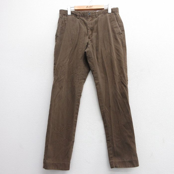 W32★古着 ラルフローレン Ralph Lauren ブランド パンツ メンズ 90年代 90s コットン 茶 ブラウン 25mar21 中古 ボトムス ロング