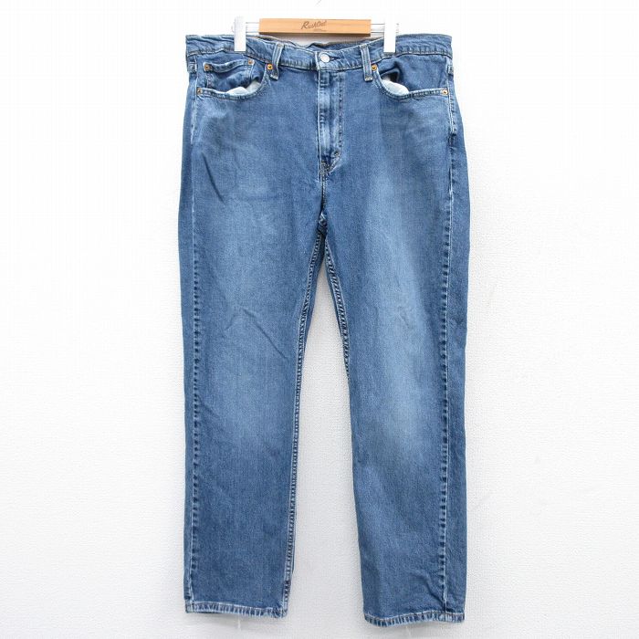W37★古着 リーバイス Levis 514 ジーンズ メンズ 紺 ネイビー デニム 25mar21 中古 ボトムス ジーパン Gパン ロング パンツ