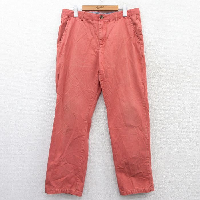 【20%OFF】W35★古着 トミーヒルフィガー TOMMY HILFIGER ブランド パンツ メンズ 濃ピンク系 25mar21 中古 ボトムス ロング