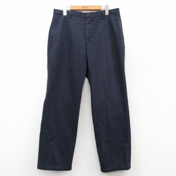 W33★古着 ドッカーズ パンツ メンズ 紺 ネイビー 25mar21 中古 ボトムス ロング