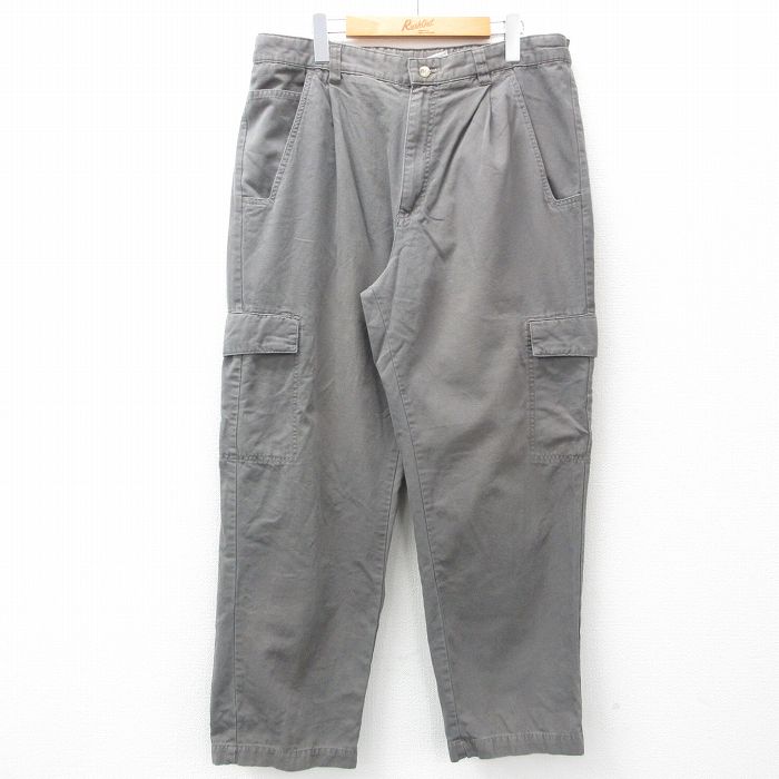 W35★古着 コロンビア COLUMBIA カーゴ パンツ メンズ ダック地 コットン グレー 25mar21 中古 ボトムス ロング