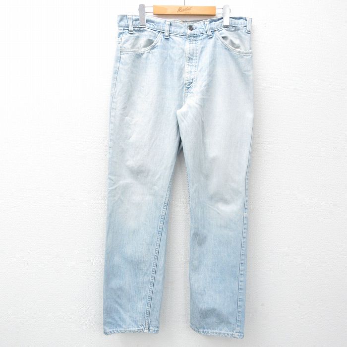 W34★古着 リーバイス Levis ジーンズ メンズ 80年代 80s タロン 薄紺 ネイビー デニム 【spe】 25mar21 中古 ボトムス ジーパン Gパン ロング パンツ
