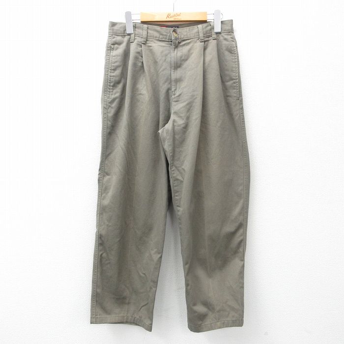 W29★古着 ラルフローレン Ralph Lauren チャップス ブランド チノ パンツ チノパン メンズ 90年代 90s 緑系 グリーン 25mar21 中古 ボトムス ロング