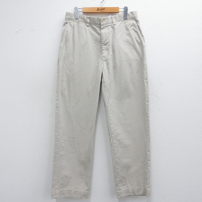 W32★古着 ラルフローレン Ralph Lauren ブランド チノ パンツ チノパン メンズ 90年代 90s PROSPECT コットン 薄ベージュ カーキ 25mar22 中古 ボトムス ロング