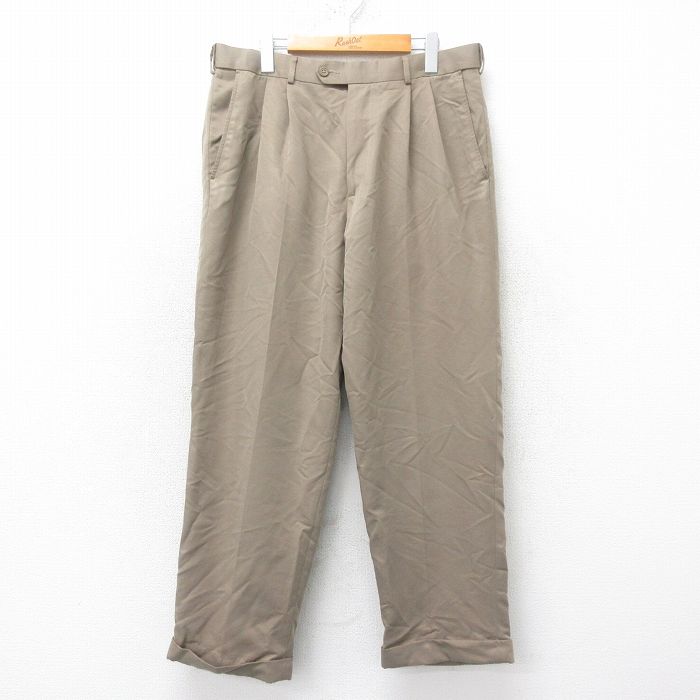 W35★古着 パンツ メンズ ベージュ カーキ 25mar24 中古 ボトムス ロング