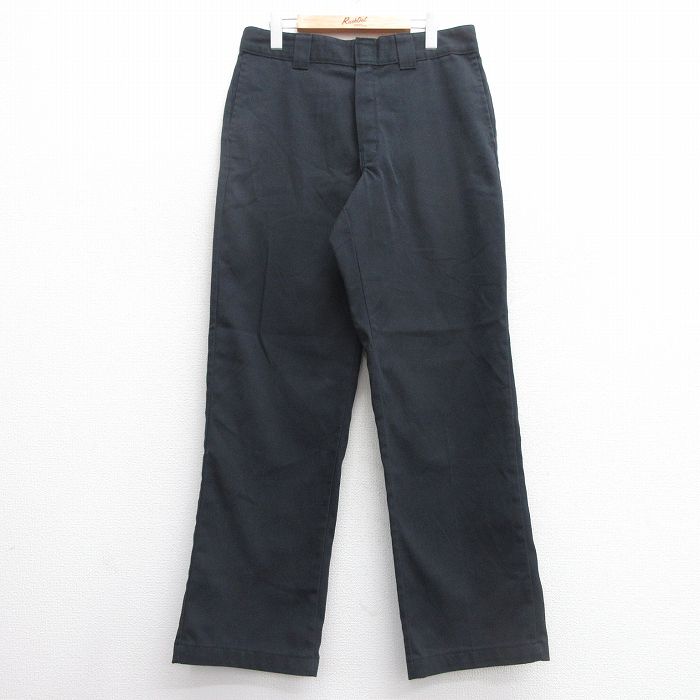 W34★古着 ディッキーズ Dickies パンツ メンズ 874 黒 ブラック 25mar24 中古 ボトムス ロング