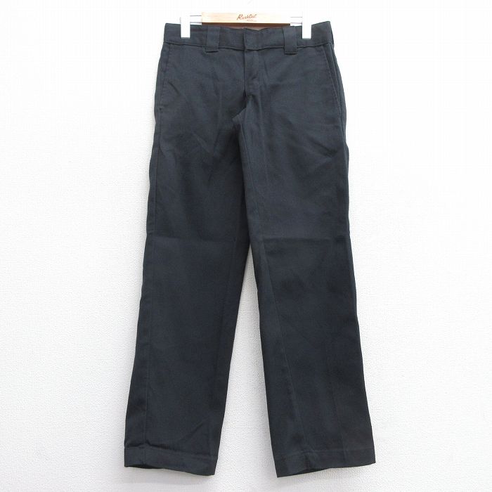 【50%OFF】W33★古着 ディッキーズ Dickies パンツ メンズ 黒 ブラック 25mar24 中古 ボトムス ロング