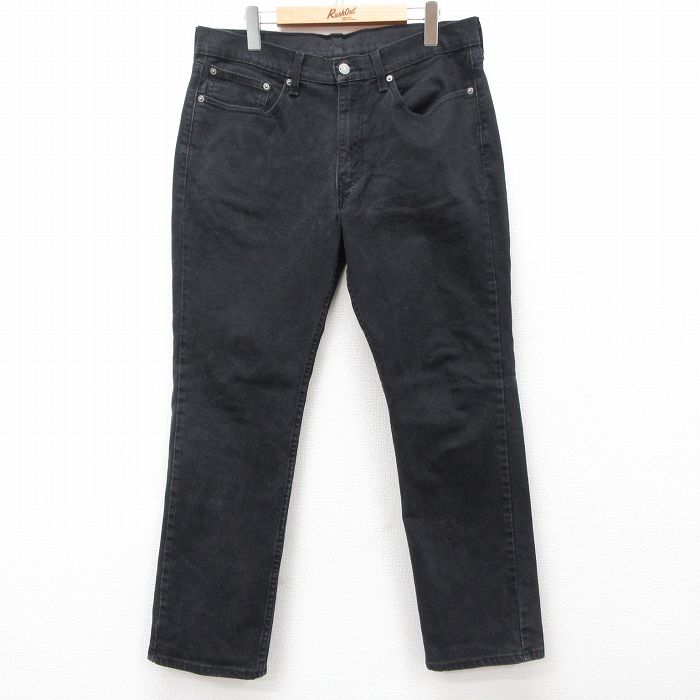 W34★古着 リーバイス Levis 514 ジーンズ メンズ 黒 ブラック デニム 【spe】 25mar24 中古 ボトムス ジーパン Gパン ロング パンツ
