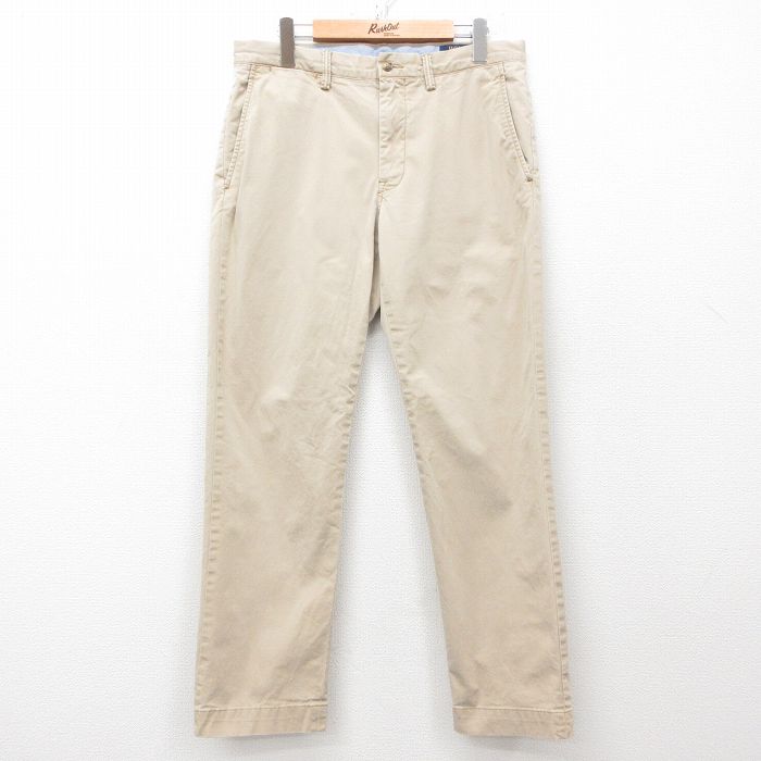 【50%OFF】W32★古着 ラルフローレン Ralph Lauren ブランド パンツ メンズ ベージュ カーキ 25mar24 中古 ボトムス ロング