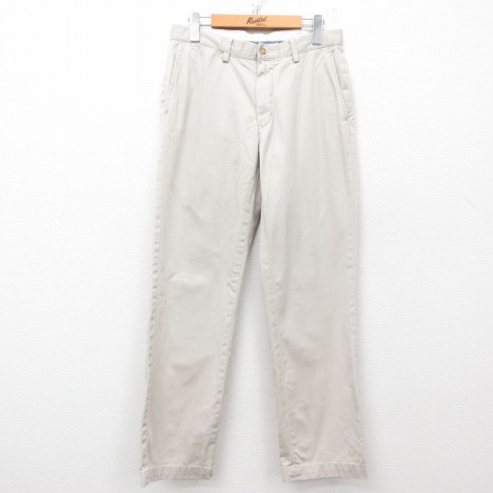 W30★古着 ラルフローレン Ralph Lauren ブランド パンツ メンズ コットン 薄ベージュ カーキ 25mar24 中古 ボトムス ロング