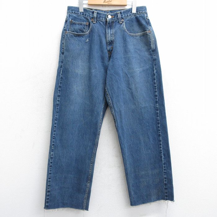W33★古着 リーバイス Levis 569 ジーンズ メンズ 00年代 00s コットン 紺 ネイビー デニム 25mar25 中古 ボトムス ジーパン Gパン ロング パンツ