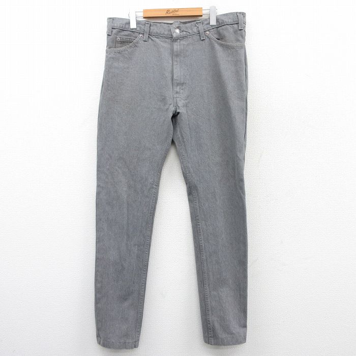 W38★古着 リーバイス Levis ジーンズ メンズ グレー デニム 25mar25 中古 ボトムス ジーパン Gパン ロング パンツ