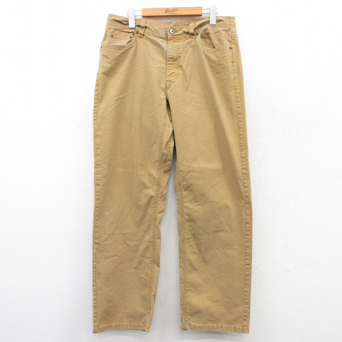 W35★古着 ノースフェイス THE NORTH FACE パンツ メンズ 薄茶 ブラウン 25mar25 中古 ボトムス ロング
