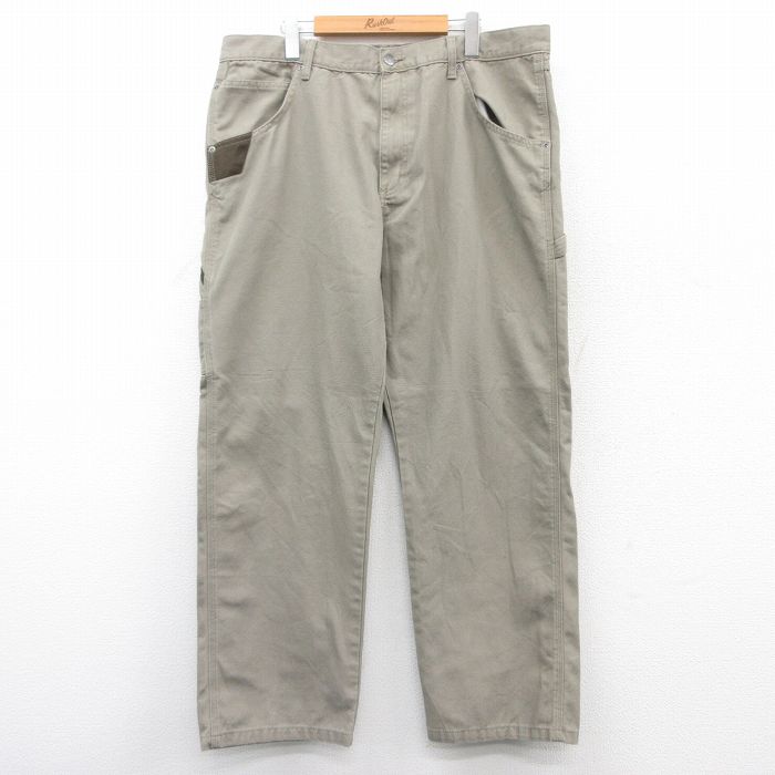【20%OFF】W39★古着 ラングラー Wrangler ペインター パンツ メンズ ダック地 グレー他 25mar25 中古 ボトムス ロング
