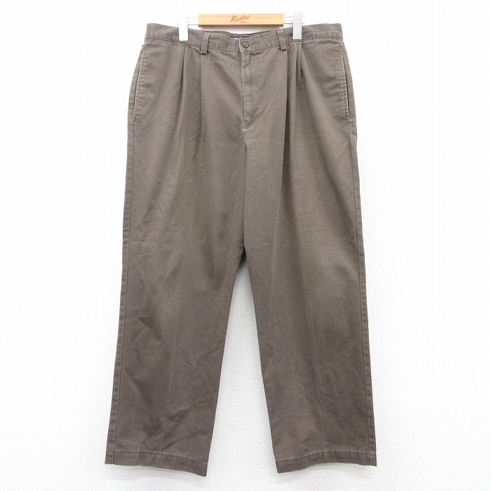 W38★古着 ドッカーズ チノ パンツ チノパン メンズ 茶 ブラウン 25mar25 中古 ボトムス ロング