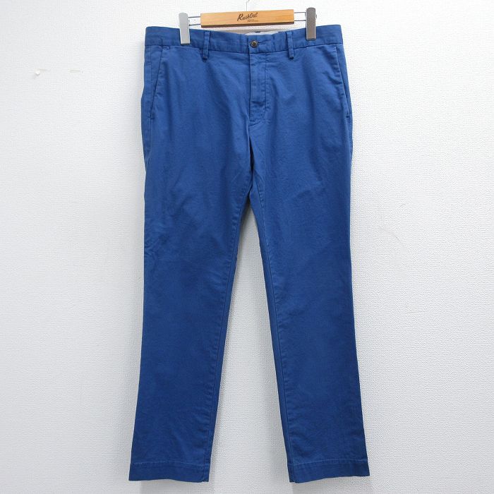 W33★古着 ラルフローレン Ralph Lauren ブランド パンツ メンズ 紺 ネイビー 25mar26 中古 ボトムス ロング