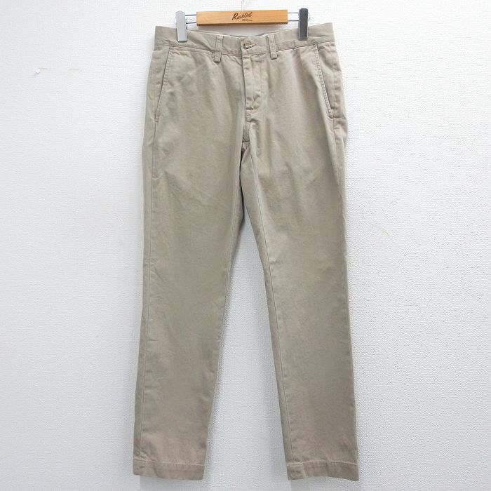 W30★古着 ラルフローレン Ralph Lauren ブランド パンツ メンズ コットン ベージュ カーキ 25mar26 中古 ボトムス ロング
