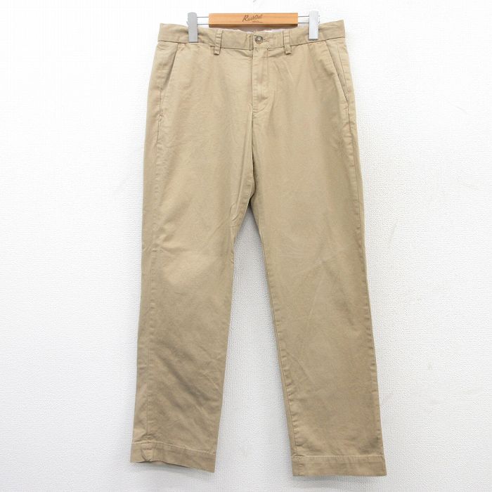 W32★古着ラルフローレン ブランド パンツ メンズ ベージュ カーキ 25mar26 中古 ボトムス ロング
