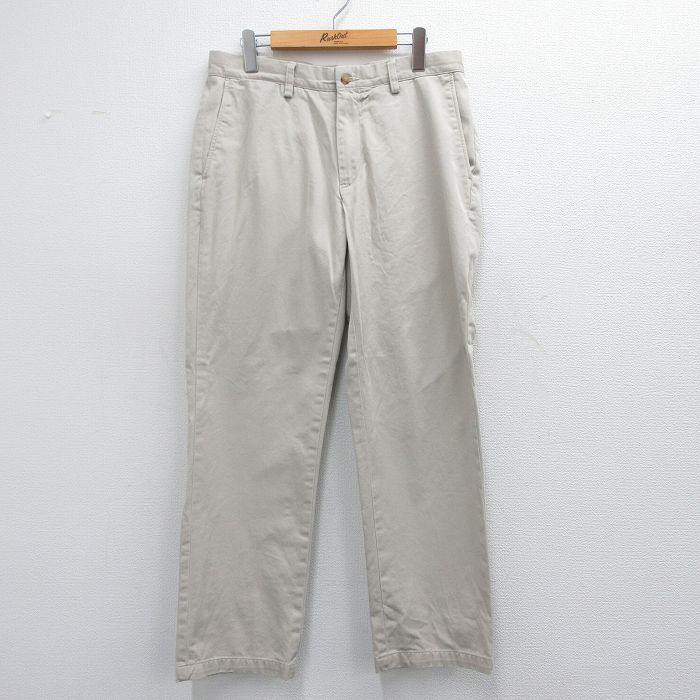 W33★古着 ラルフローレン Ralph Lauren ブランド チノ パンツ チノパン メンズ 90年代 90s コットン ベージュ カーキ 25mar27 中古 ボトムス ロング