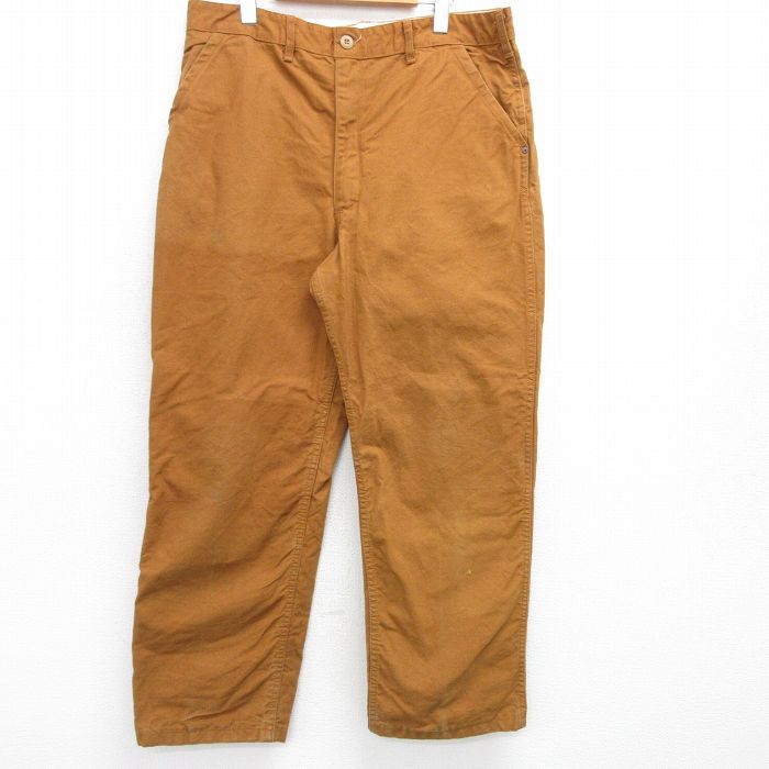 W36★古着 SAFTBAK ハンティング パンツ メンズ 90年代 90s ダック地 USA製 茶 ブラウン 25mar27 中古 ボトムス ロング