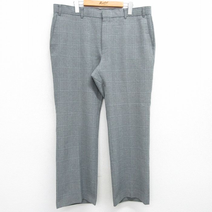 W40★古着 リーバイス Levis アクション スラックス パンツ メンズ 80年代 80s 大きいサイズ タロン グレー他 チェック 25mar27 中古 ボトムス ロング