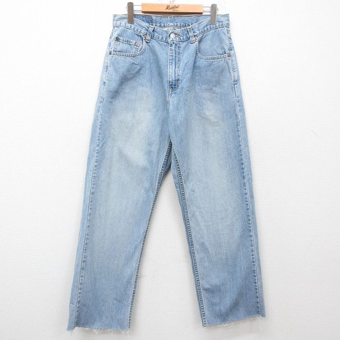W32★古着 リーバイス Levis 569 ジーンズ メンズ 00年代 00s コットン 薄紺 ネイビー デニム 25mar27 中古 ボトムス ジーパン Gパン ロング パンツ